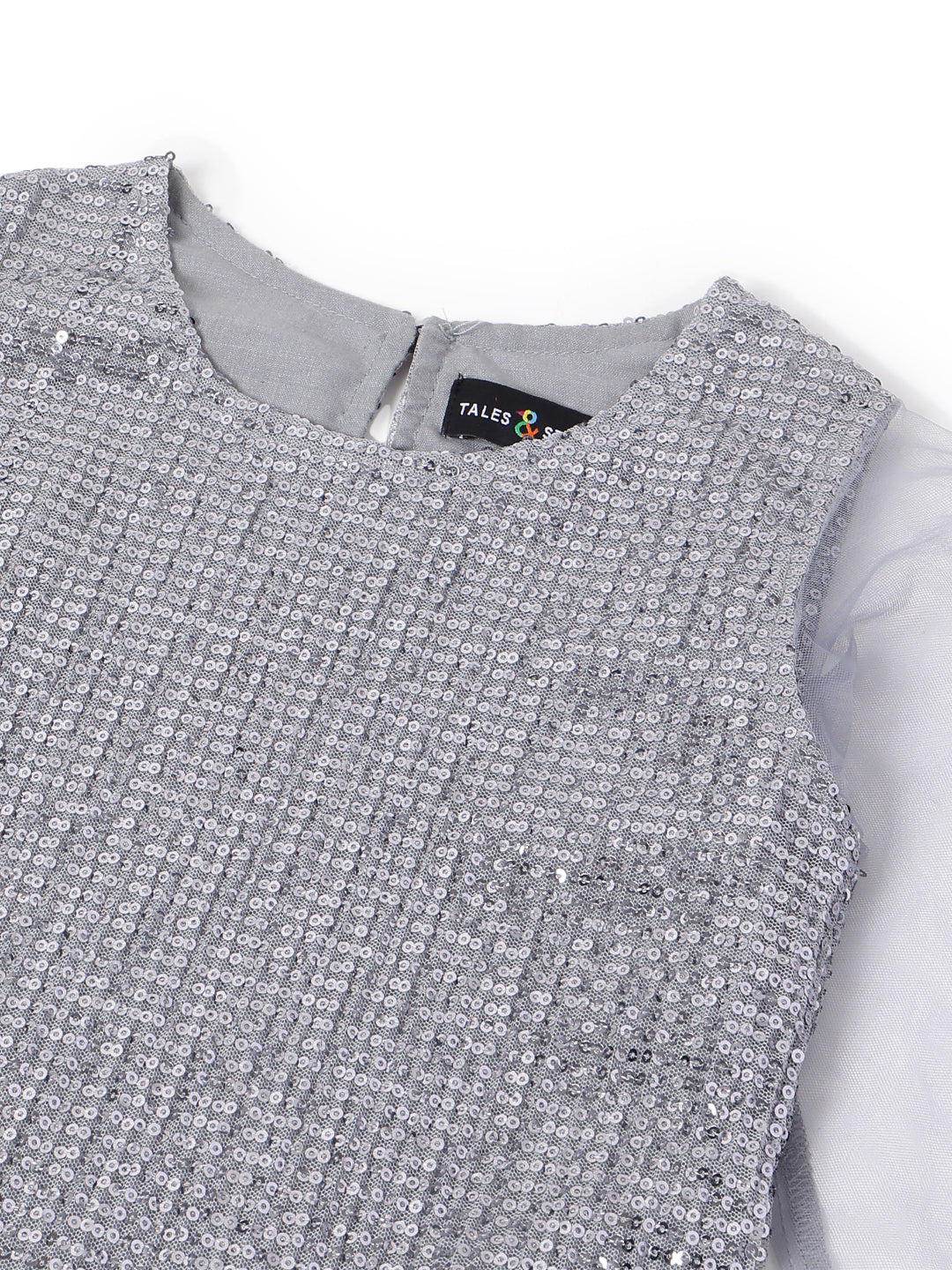 Grey Regular Fit Sequins Dress