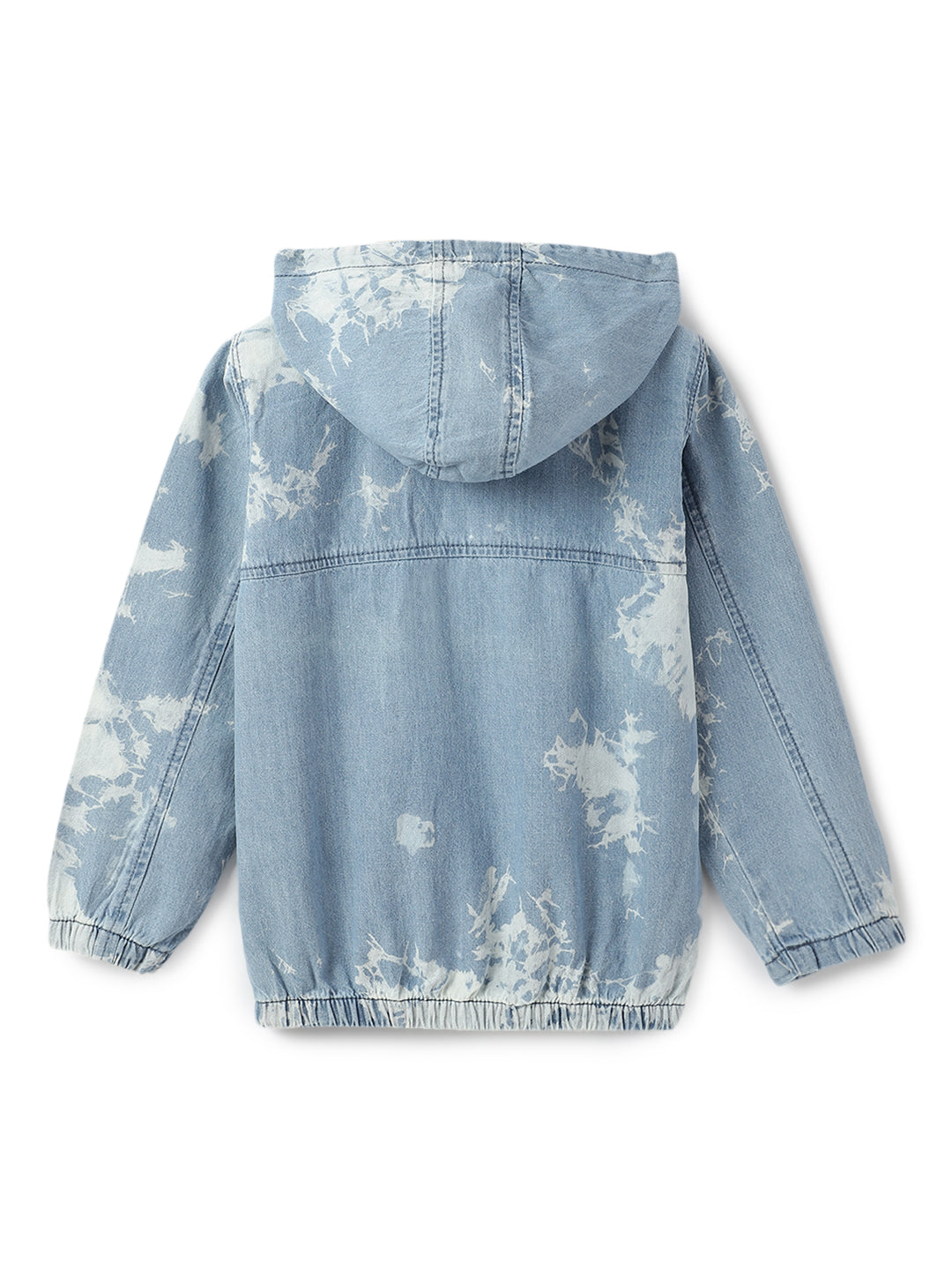 Boys Light Blue Cotton Print Shirt