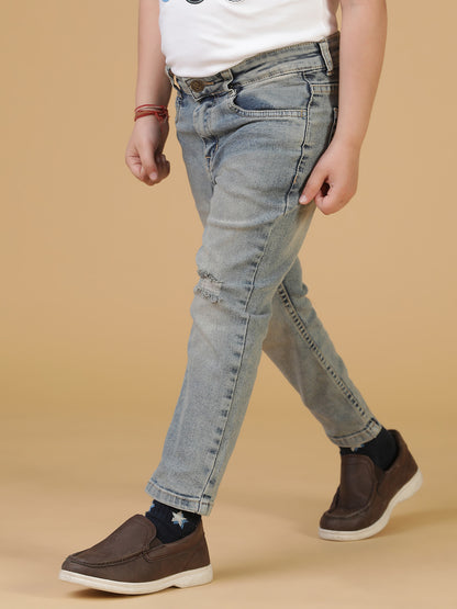 Boys Denim Khaki Tint Skinny Jeans