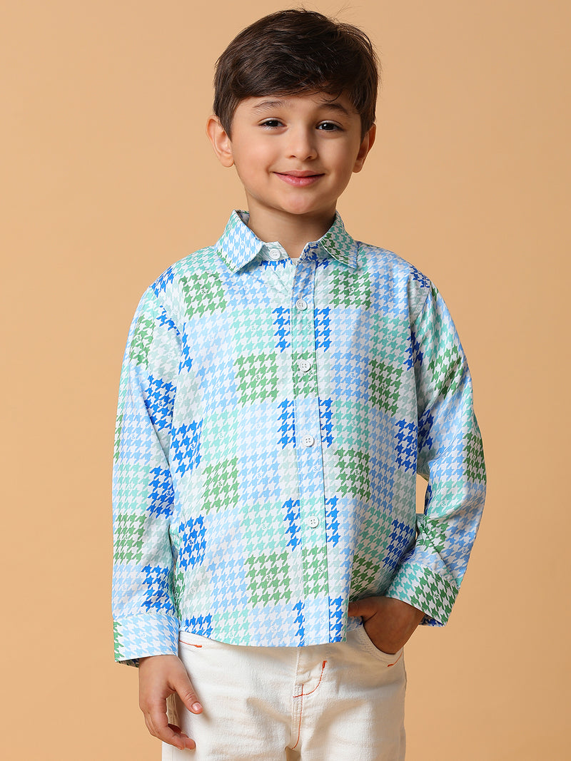 Boys Multi Color Printed Shirt