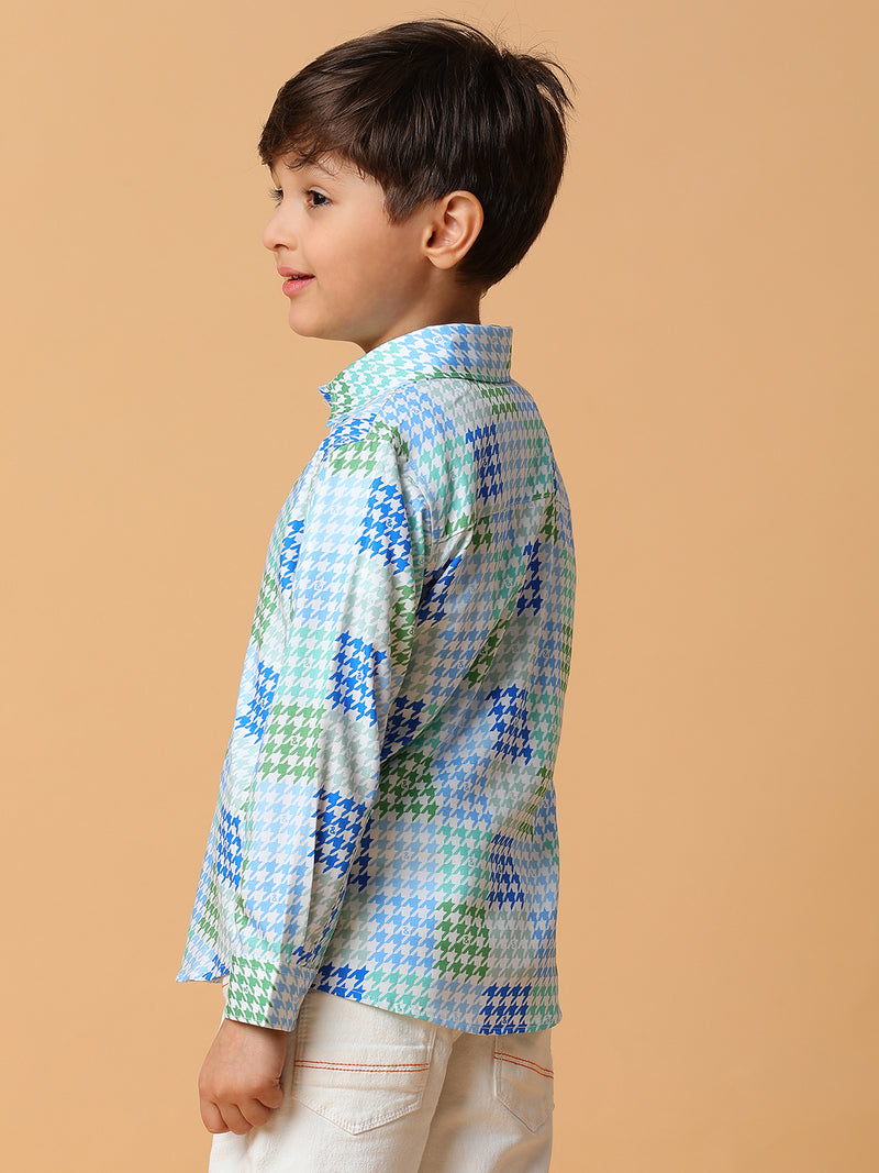 Boys Multi Color Printed Shirt