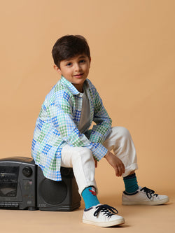 Boys Multi Color Printed Shirt