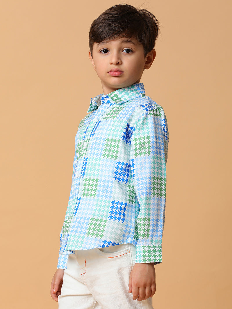 Boys Multi Color Printed Shirt