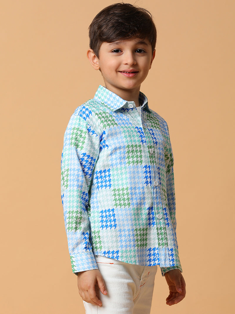 Boys Multi Color Printed Shirt