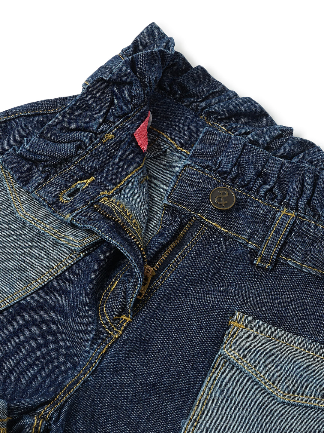 Girls Blue Cotton Shorts