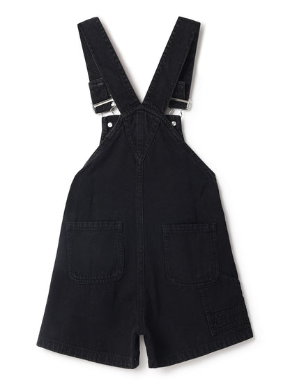 Unisex Black Cotton Washed Dungree