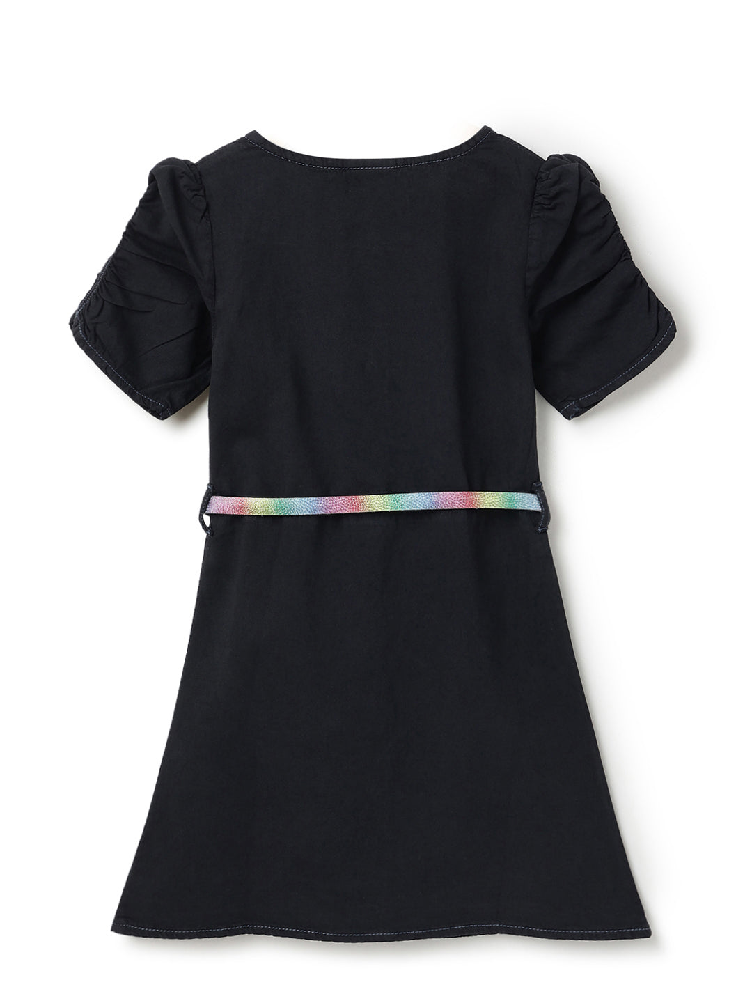 Girls Black Dress with Belt