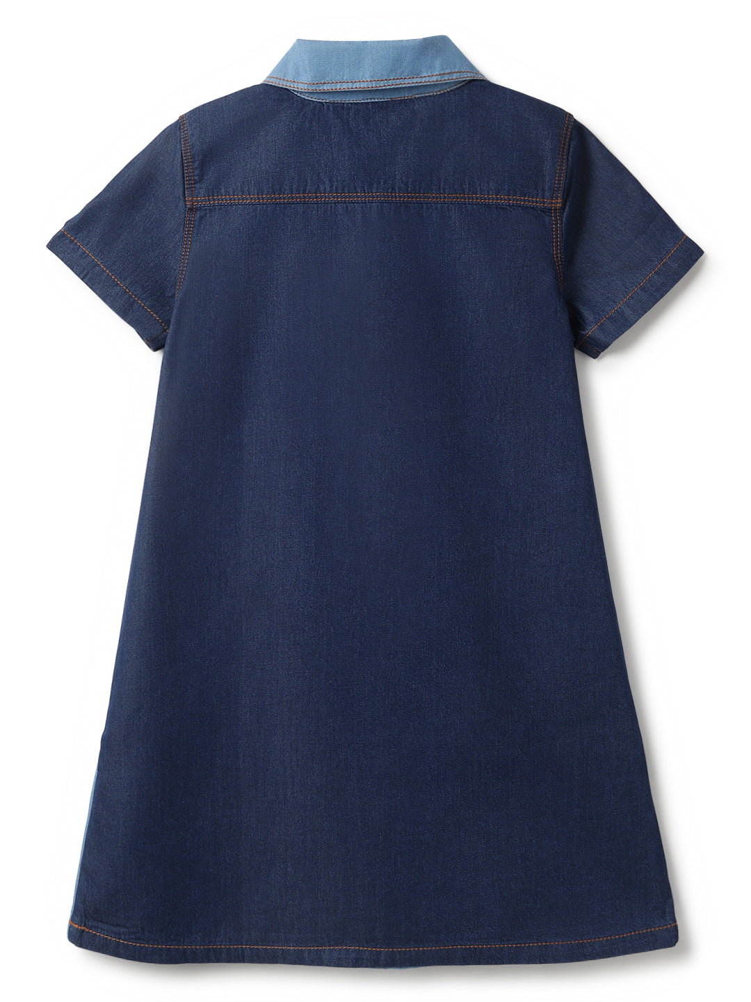 Girls Dark Blue Denim Dress