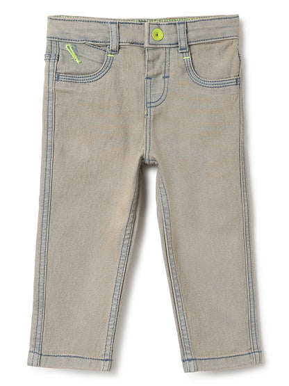 Boys Khaki Tint Lycra Slim fit Jeans