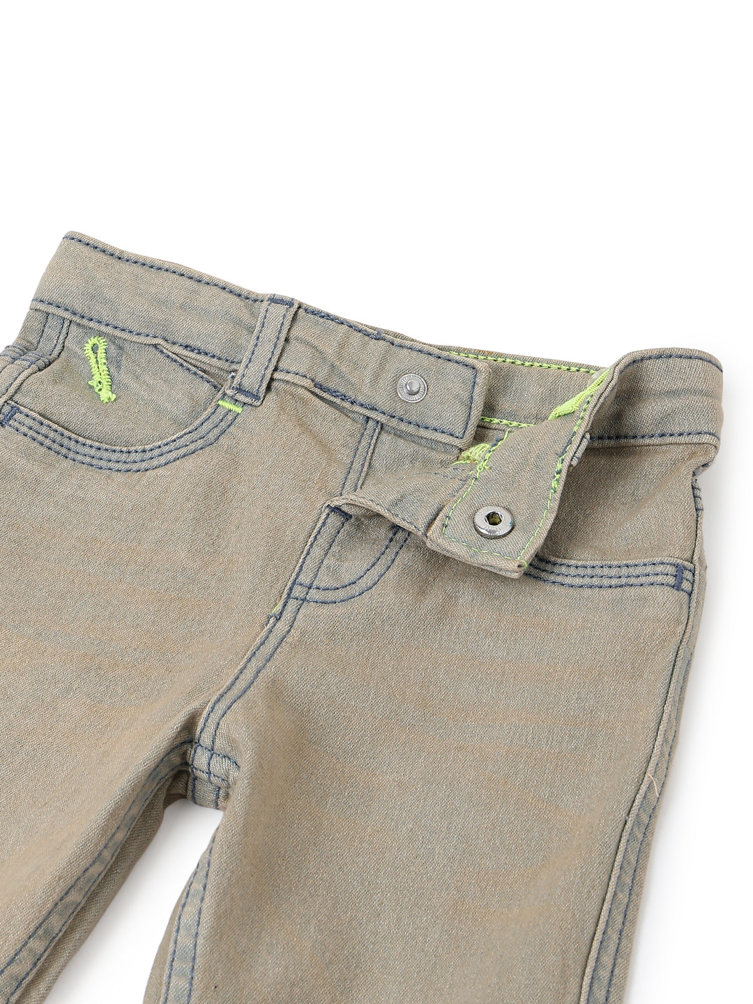 Boys Khaki Tint Lycra Slim fit Jeans