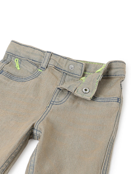Boys Khaki Tint Lycra Slim fit Jeans