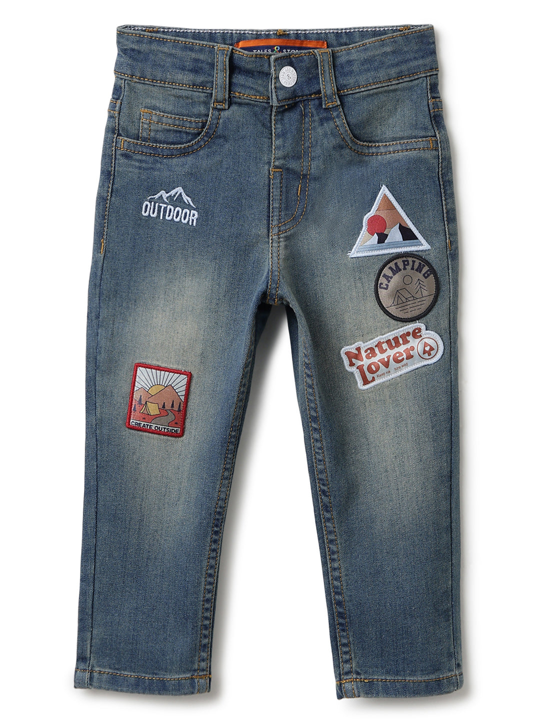 Boys Blue Khaki Tint Lycra Slim fit Jeans