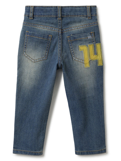 Boys Blue Khaki Tint Lycra Slim fit Jeans