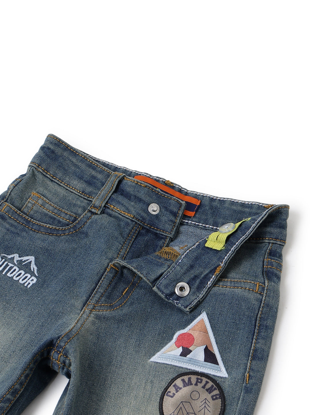 Boys Blue Khaki Tint Lycra Slim fit Jeans