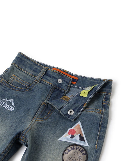 Boys Blue Khaki Tint Lycra Slim fit Jeans