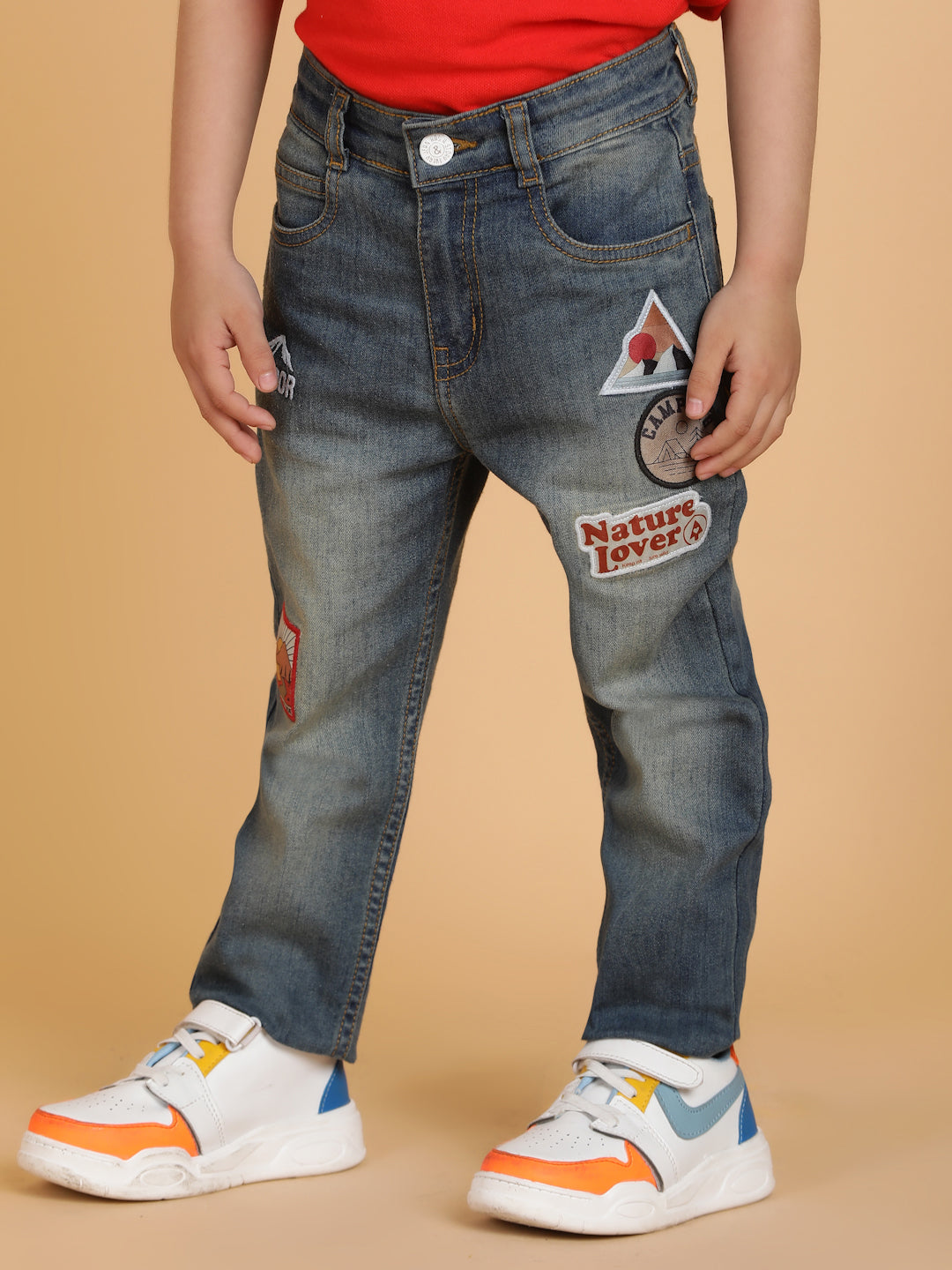 Boys Blue Khaki Tint Lycra Slim fit Jeans