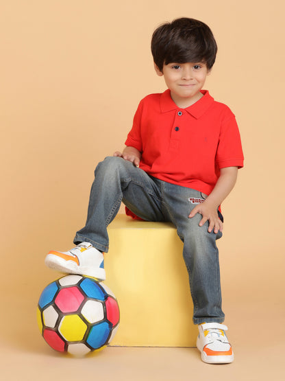Boys Blue Khaki Tint Lycra Slim fit Jeans