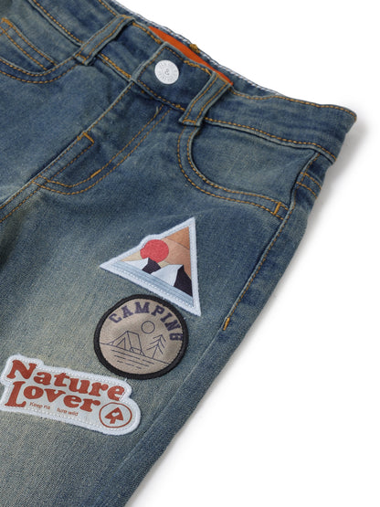 Boys Blue Khaki Tint Lycra Slim fit Jeans