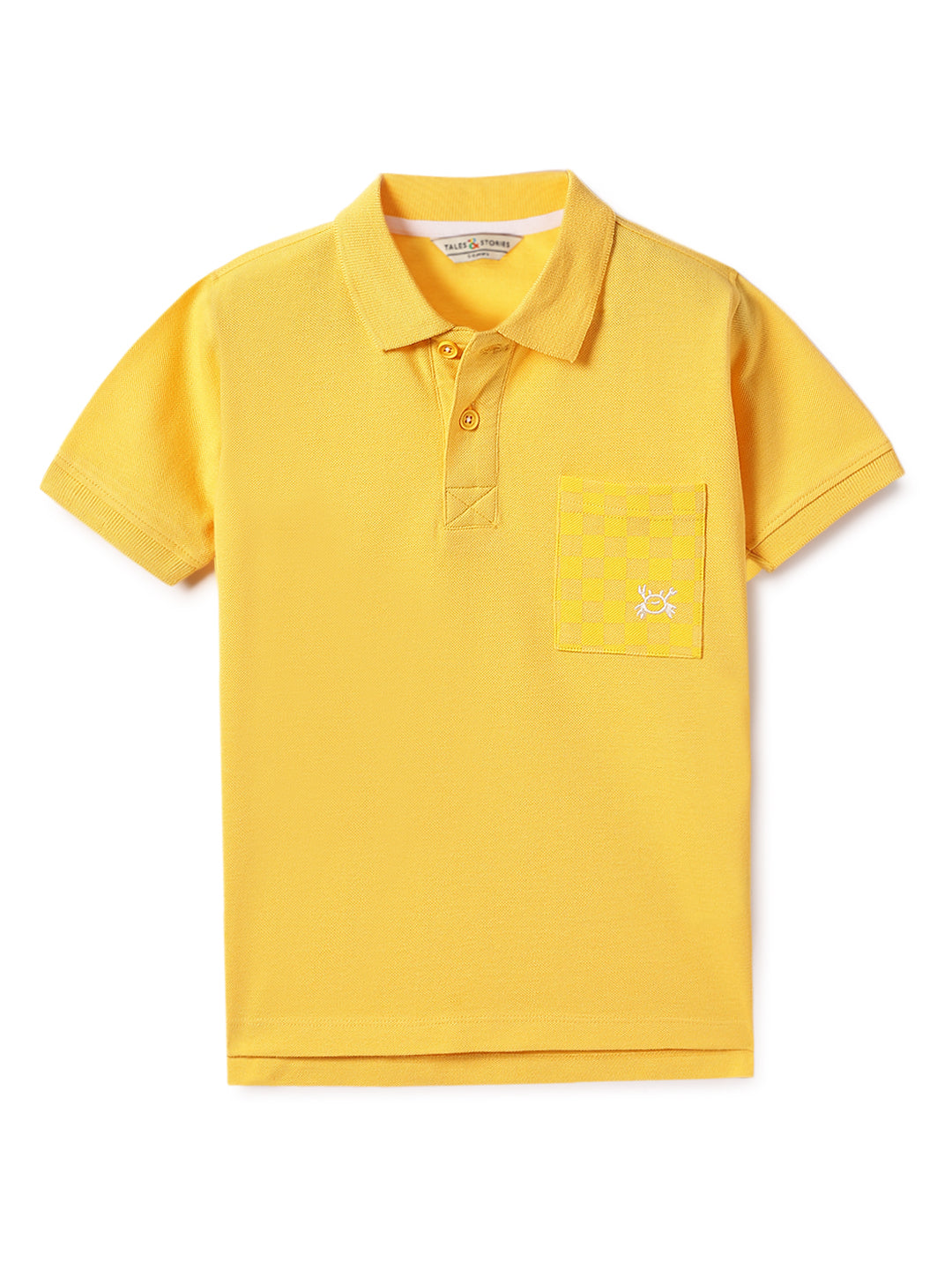 Boys Yellow Cotton T-Shirt