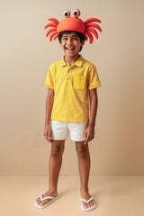 Boys Yellow Cotton T-Shirt