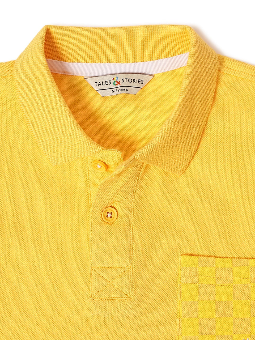 Boys Yellow Cotton T-Shirt