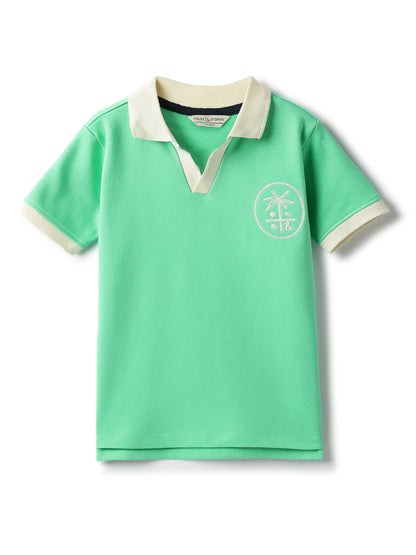 Boys Green Lycra T-Shirt