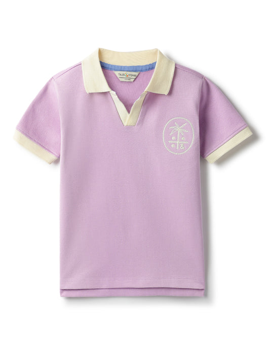 Boys Purple Lycra T-Shirt