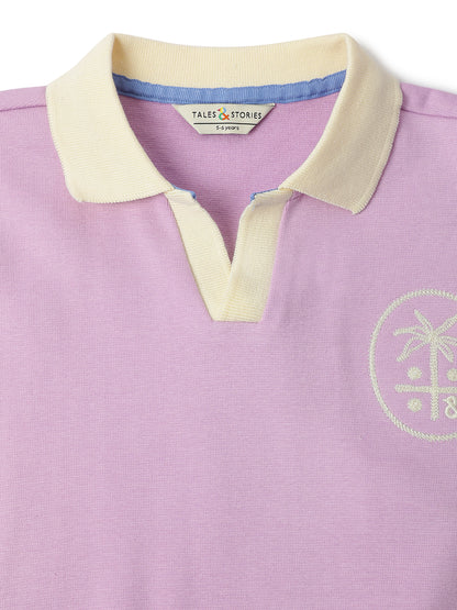 Boys Purple Lycra T-Shirt