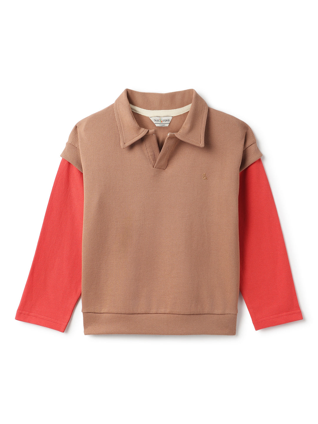 Boys Brown Polo Solid  T-Shirt