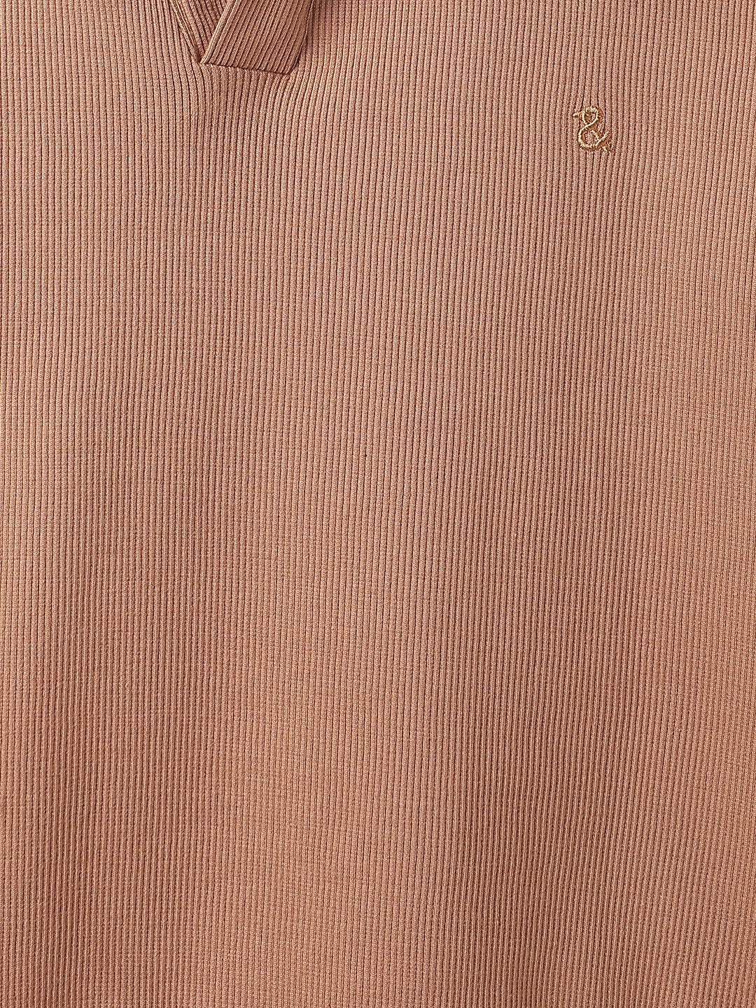 Boys Brown Polo Solid  T-Shirt