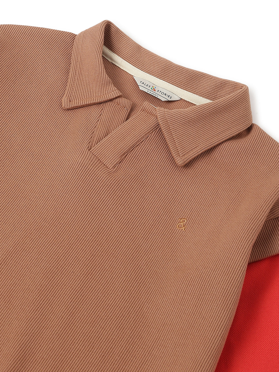 Boys Brown Polo Solid  T-Shirt
