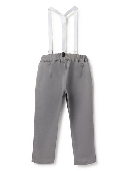 Girls Lycra Grey Trouser with Suspender