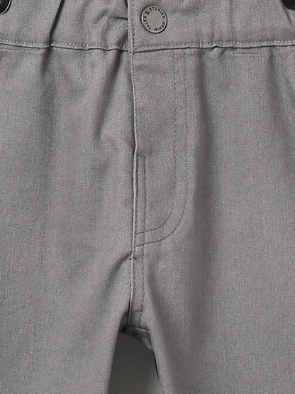 Girls Lycra Grey Trouser with Suspender