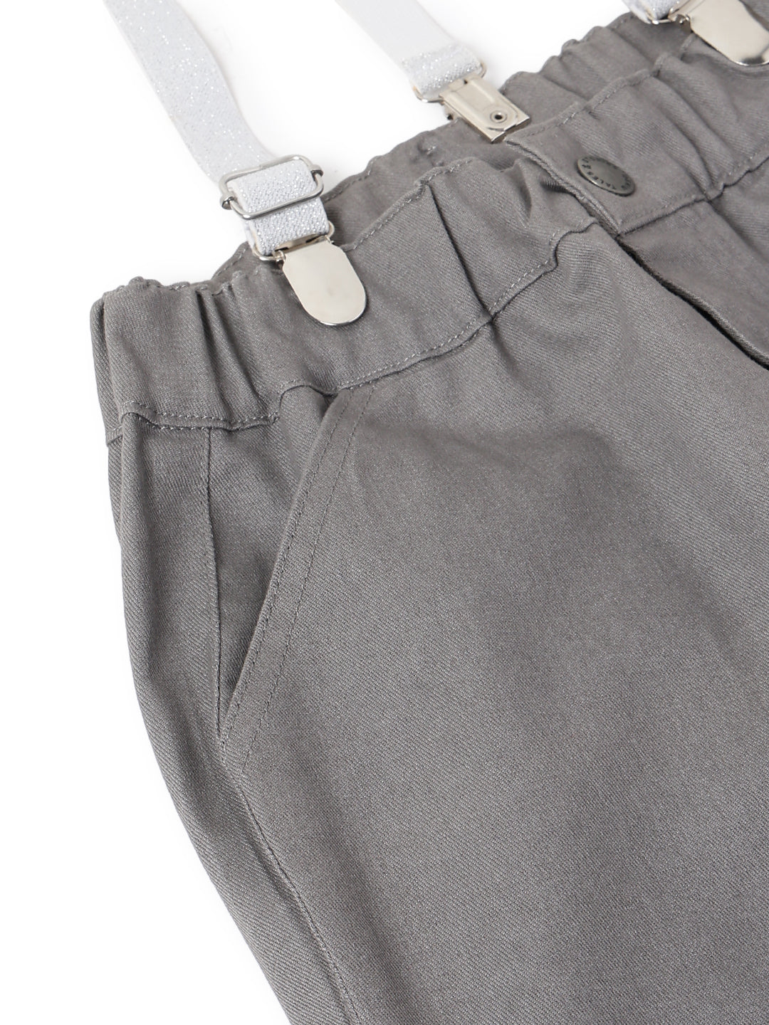 Girls Lycra Grey Trouser with Suspender