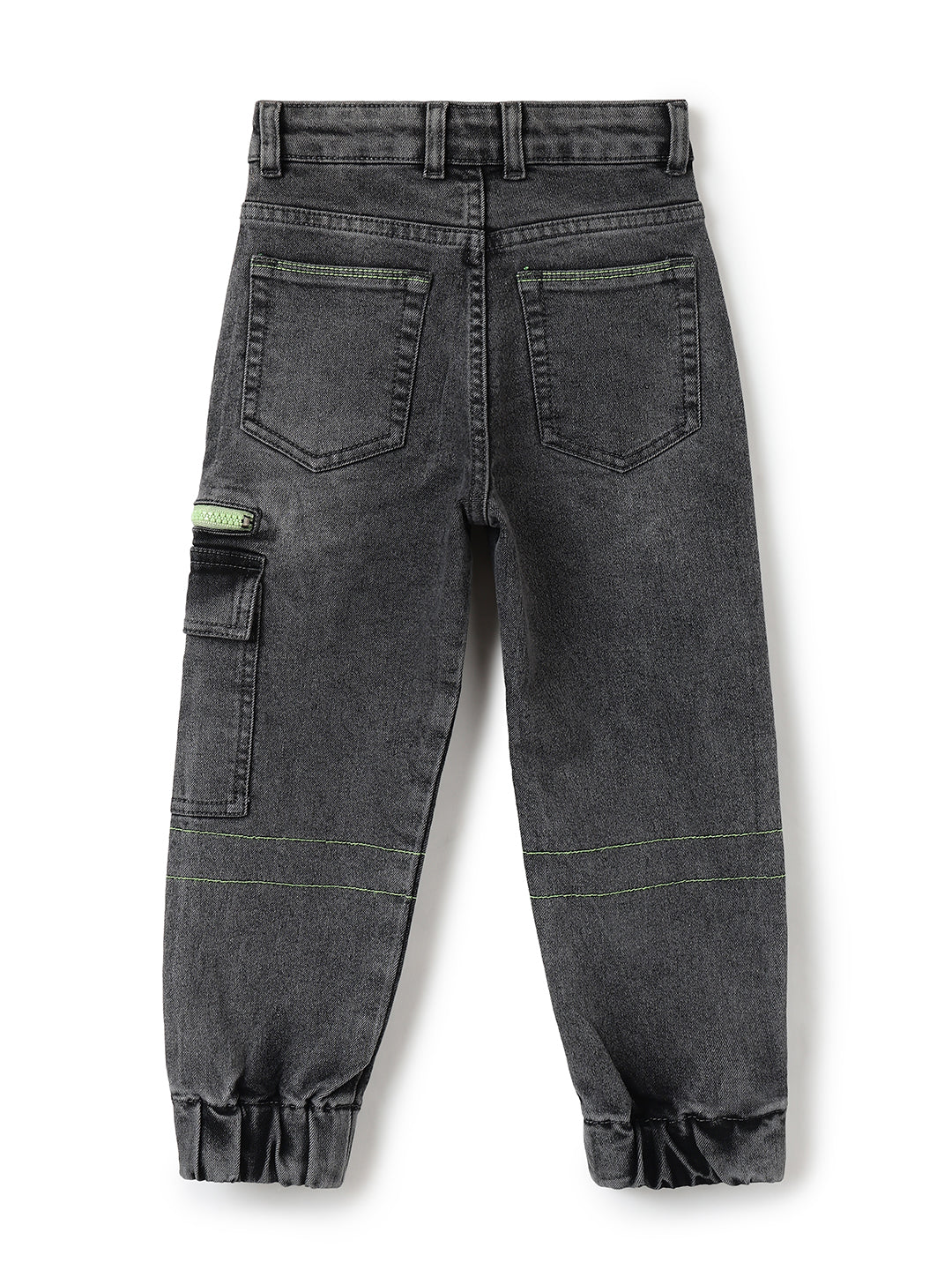 Boys Grey Baggy Fit Stretchable Denim Jeans