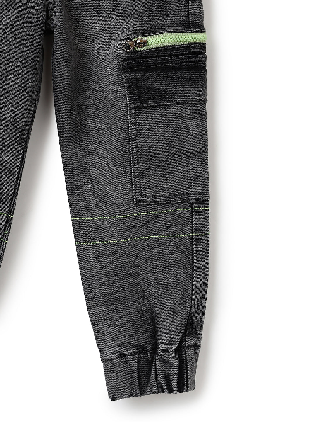 Boys Grey Baggy Fit Stretchable Denim Jeans