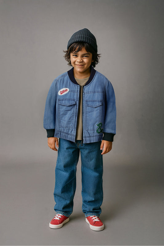 Unisex Blue Puffer Jacket