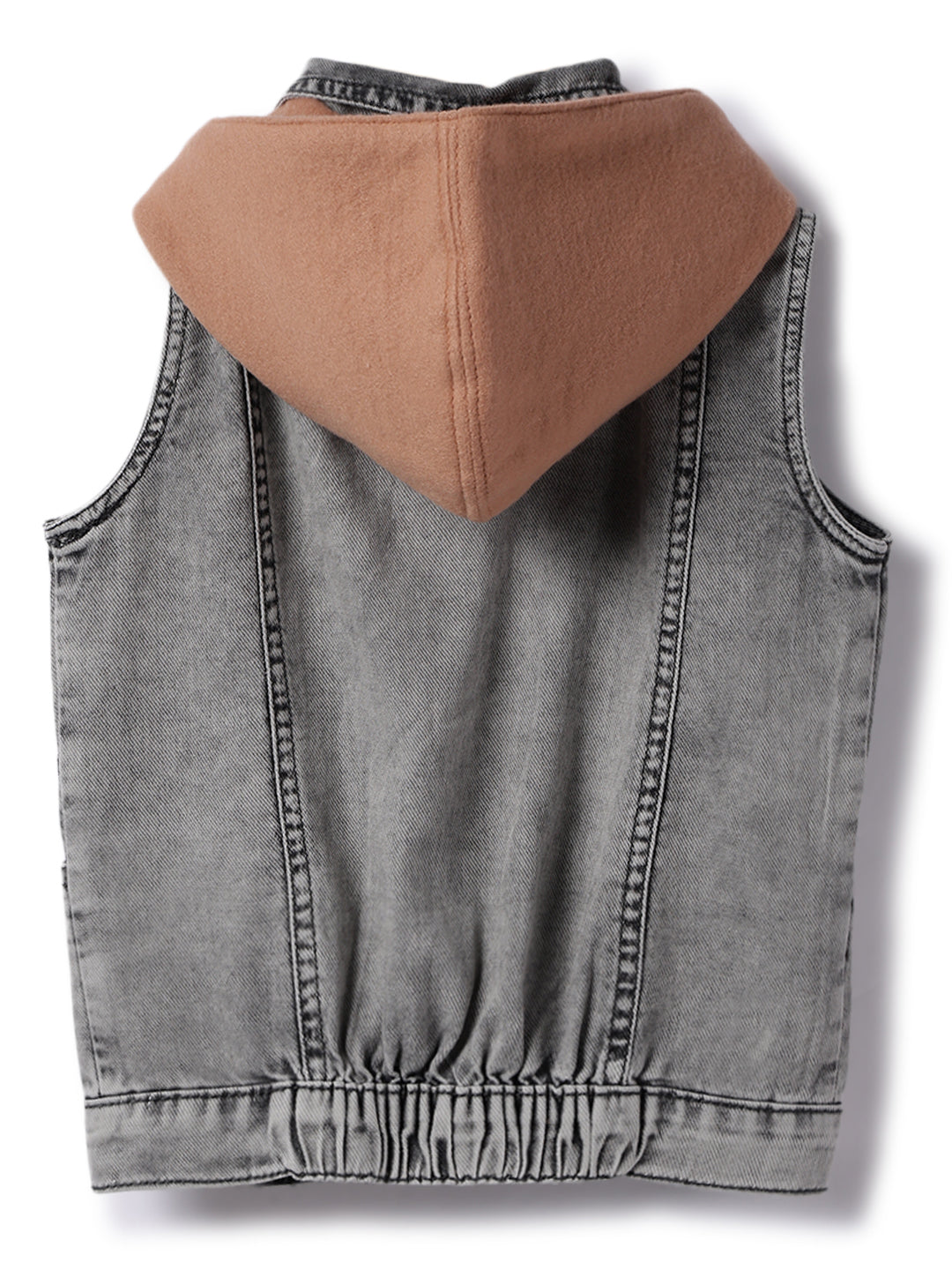 Boys Grey Hooded Waistcoat