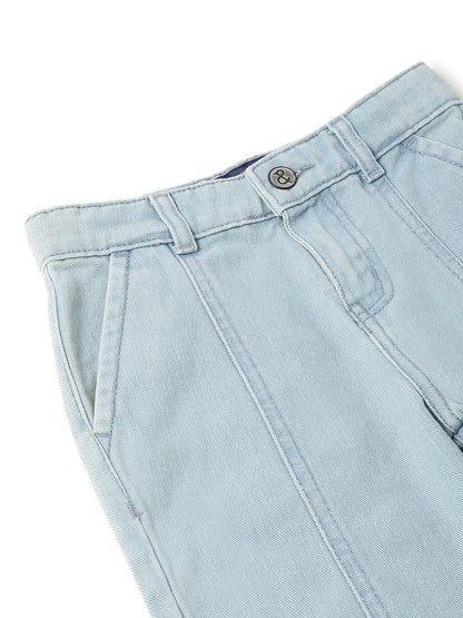 Boys Cotton Poly Denim Blue Washed Jeans