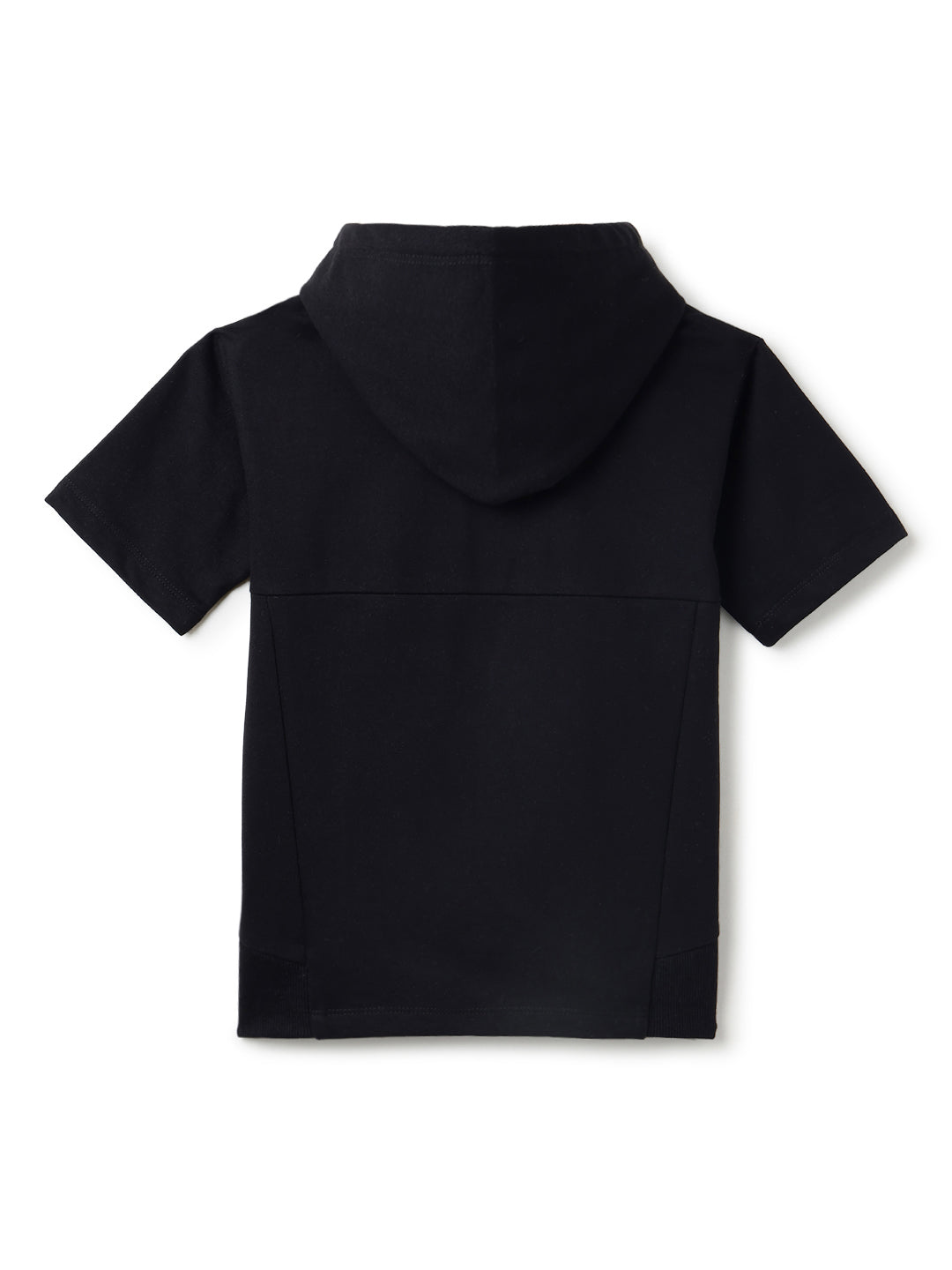 Boys Cotton Black Oversized Hoodie T-Shirt
