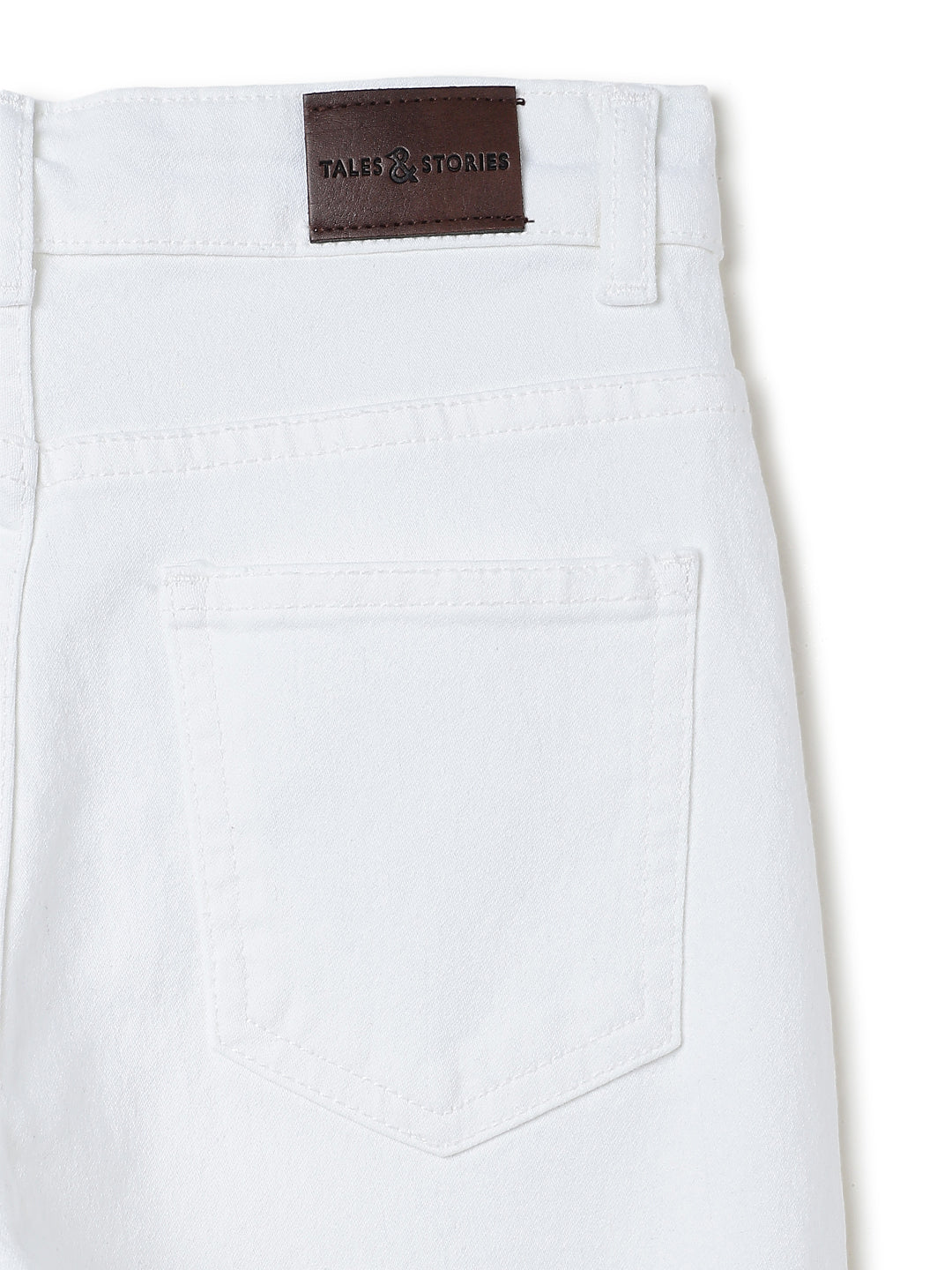 Boys White Baggy Fit Denim Jeans