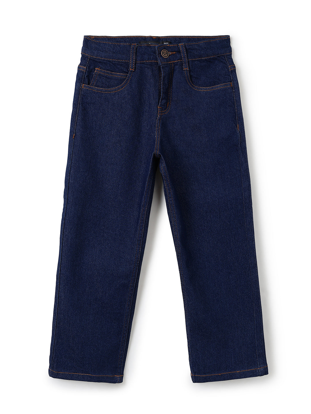 Boys Dark Blue Baggy Fit Denim Jeans