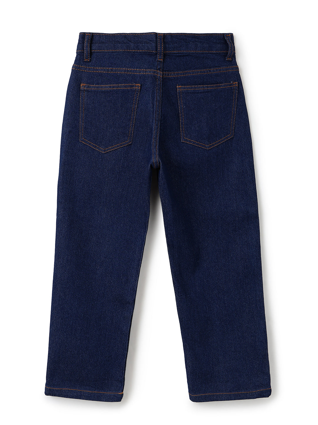 Boys Dark Blue Baggy Fit Denim Jeans