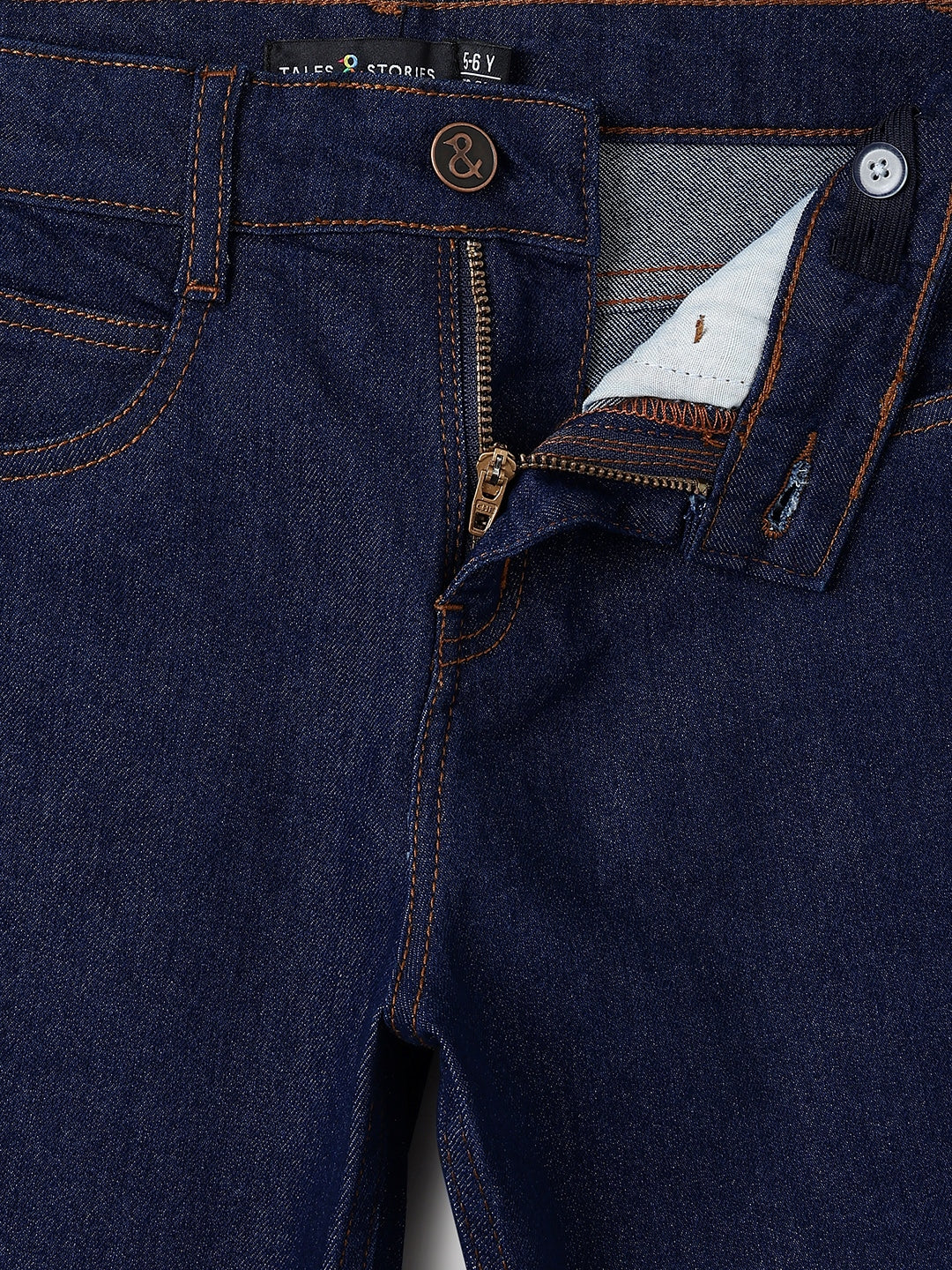 Boys Dark Blue Baggy Fit Denim Jeans