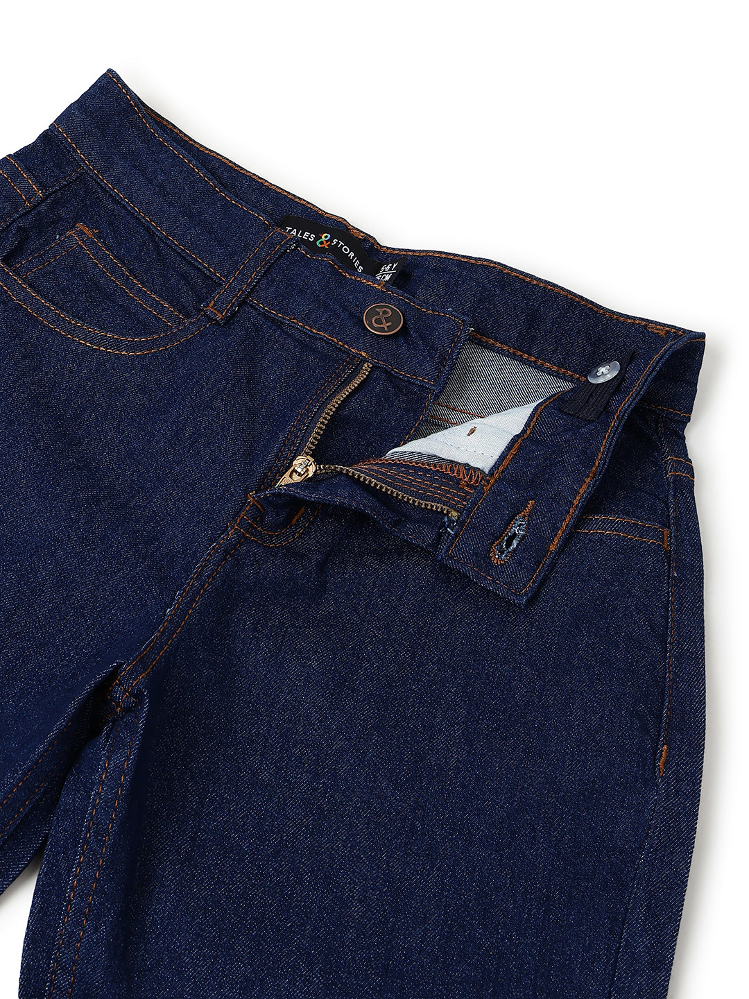 Boys Dark Blue Baggy Fit Denim Jeans