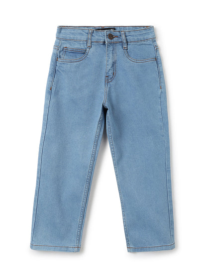 Boys Light Blue Baggy Fit Denim Jeans