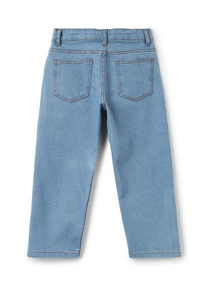 Boys Light Blue Baggy Fit Denim Jeans