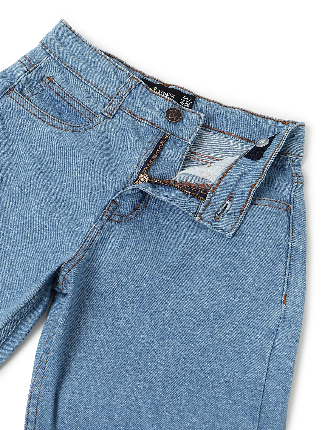 Boys Light Blue Baggy Fit Denim Jeans