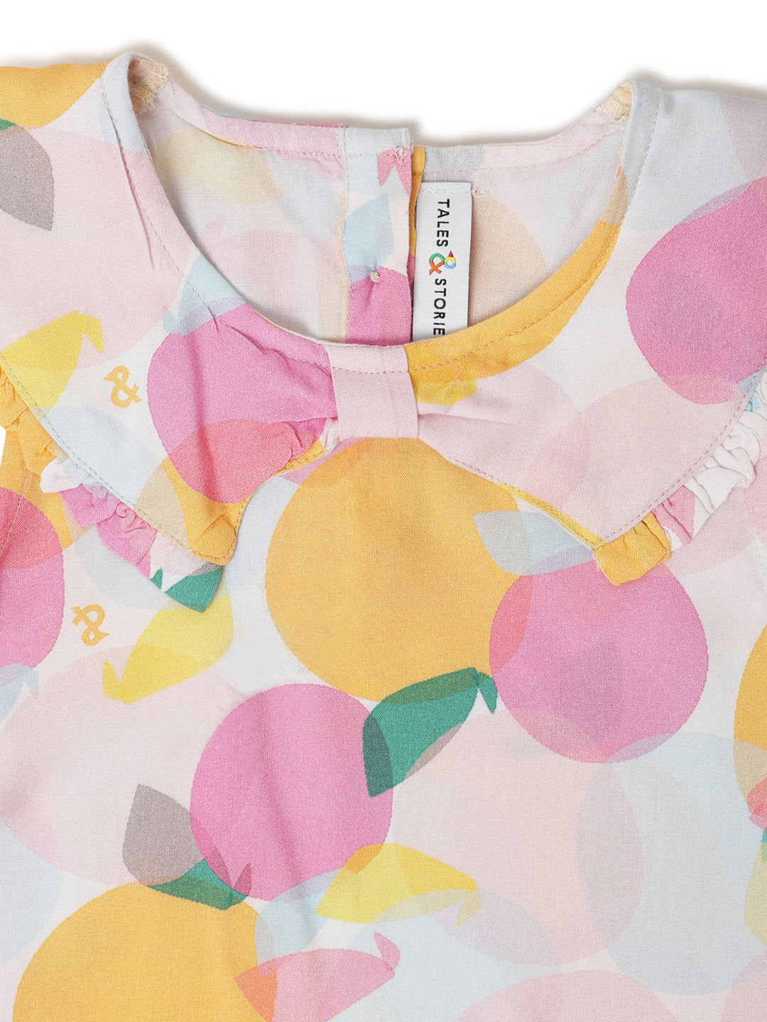 Girls Multi Color Viscose Printed Top