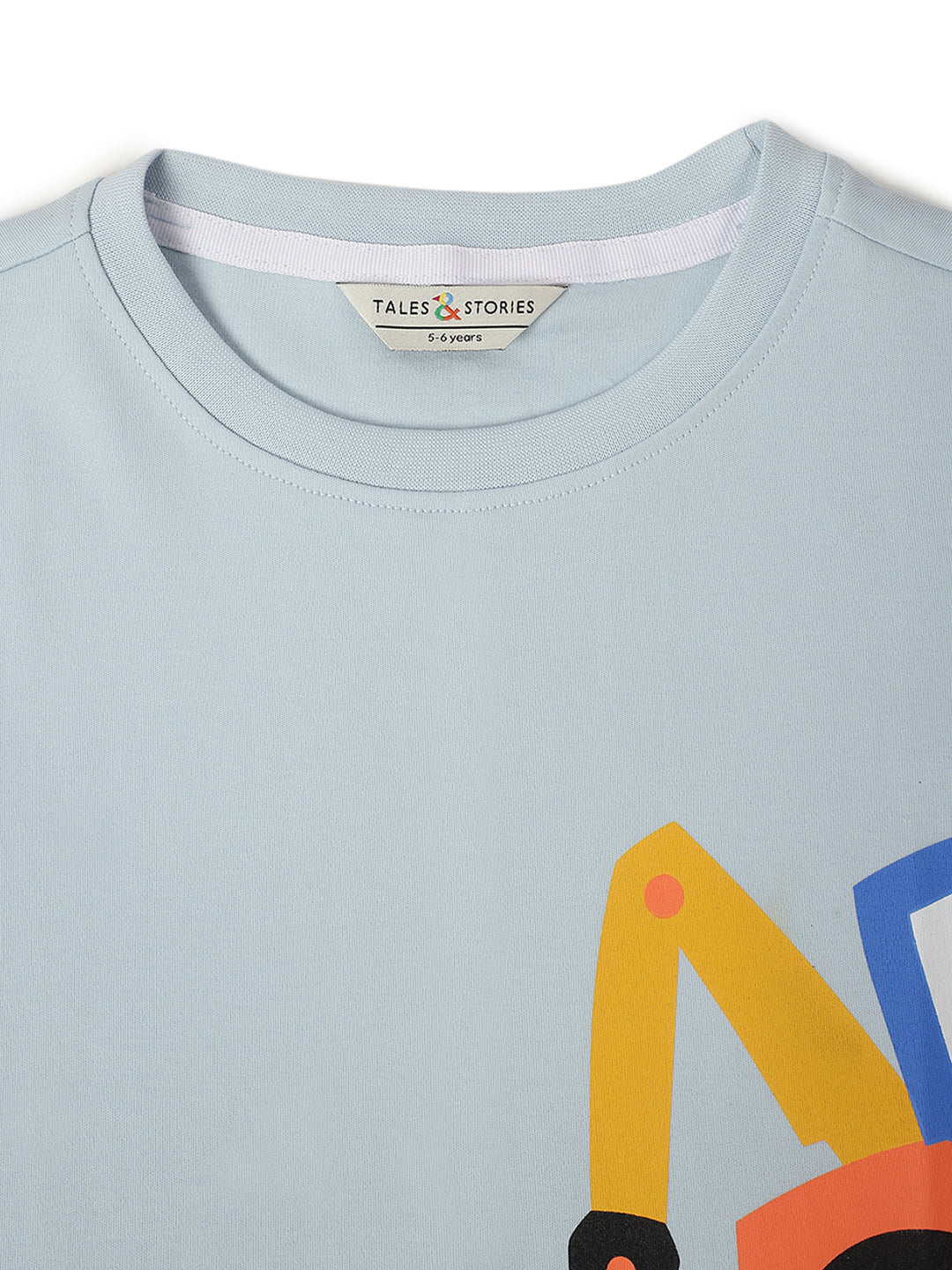 Boys Blue Cotton Printed T-shirt